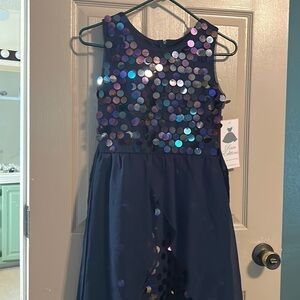NWT Rare Editions mermaid sequins girls dress